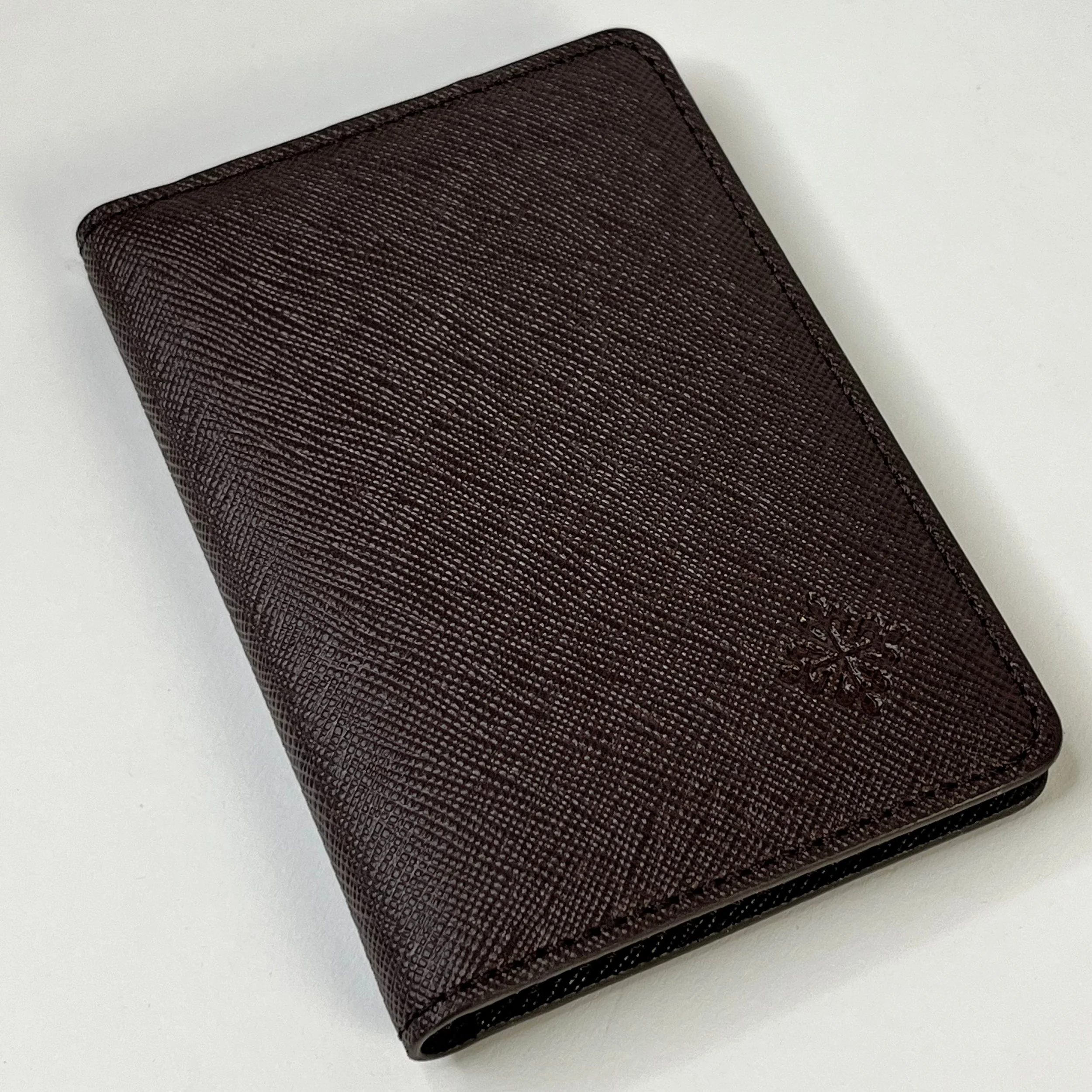 Patek Philippe Brown Saffiano Leather Card Holder Genève with Box